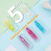 5 Pcs Mini Travel Plastic Contact Lens Insertion & Removal Tool .Contact Lens Stick Tool Case Set (Inserter/Remover+Tweezer with Soft Tip) (Color-) view 4