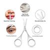 Nose and Ear Hair Scissors Curved Safety Premium Stainless Steel Blades with Rounded Tip for Nose Ear Beard Moustache Eyebrow By Majestik+ view 2