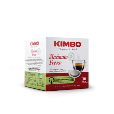 Kimbo ESE Compostable Coffee Pods - Macinato Fresco - Dark Roast (6 x 30 Pods)