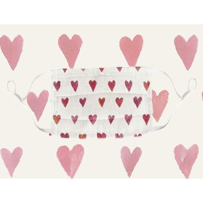 Oedim Reusable and Washable Mouth Covers | Efficacy Filtration 97.45% | Various Mod. | Adult Size Hearts