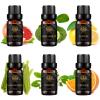 100% Pure Lemon Essential Oil Set for Diffuser, Therapeutic Grade Orange Essential Oils Set for Massage, 6x10ml Aromatherapy Lemongrass Oils Set - Grapefruit, Bergamot, Neroli Oils for Home view 3