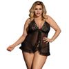 KHDFYER Halter Sheer Mesh Lace Picardias Sexi Mujer Sexy Outfit Porn Costume Exotic Apparel Women Sexy Lingerie-Black_XL view 2