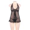 KHDFYER Halter Sheer Mesh Lace Picardias Sexi Mujer Sexy Outfit Porn Costume Exotic Apparel Women Sexy Lingerie-Black_XL view 4