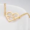 Bracelet Jewelry Women S Bracelet Creative Couple Peach Heart Pendant Bracelet Love Ecg Bracelet view 4