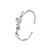 Bracelet Jewelry Women S Bracelet Korean Imitation Silver-Plated Couple Cherry Blossom Creative Opening Bracelet Vintage Literary Bracelet Bracelet view 1