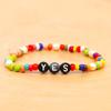 Bracelet Jewelry Women S Bracelet European And American Fashion Alphabet Rainbow Glass Beads Bracelet Natural Freshwater Pearl Ethnic Bracelet view 2