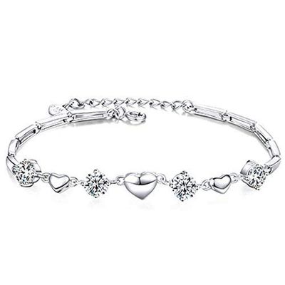 Bracelet Jewelry Women S Bracelet Temperament Silver Bracelet Girlfriends Love Bracelet Niche Design Diamond Love Bracelet