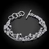 Bracelet Jewelry 925 Silver Bracelets 6Line Light Bangle Silver 6 Layer Chain Link Bracelet For Women Men view 3