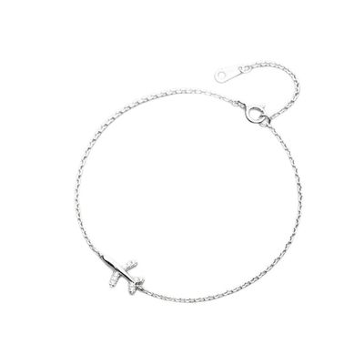 Bracelet Jewelry 1 Pcs 925 Silver Jewelry Bracelet Female Crystal Aircraft Airplane Bracelet Temperament Personality Hand Jewelry Gift