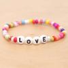 Bracelet Jewelry Women S Bracelet Fashion Rainbow Glass Beads Alphabet Love Bracelet view 2