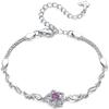 Bracelet Jewelry 925 Silver Blooming Peach Love Flower Lobster Bracelets For Women Silver Jewelry Gift29Cm view 1