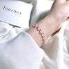 Bracelet Jewelry S925 Silver Powder Crystal Bracelet Ins Sweet Temperament Female Model Powder Series Peach Blossom Crystal Bracelet Trend Jewelry view 2