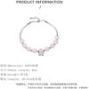 Bracelet Jewelry S925 Silver Powder Crystal Bracelet Ins Sweet Temperament Female Model Powder Series Peach Blossom Crystal Bracelet Trend Jewelry view 3