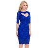 KHDFYER Valentine Day Sex Dresses Half Sleeve Party Plus Size Lace Dresses Elegant Sweater Bodycon Vestidos De Verano-Blue_L view 3