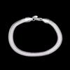 Bracelet Jewelry Silver Bracelet Jewelry 6Mm 20Cm Snake Bone Flat Male Soft Chain Bracelet view 2