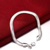 Bracelet Jewelry Silver Bracelet Jewelry 6Mm 20Cm Snake Bone Flat Male Soft Chain Bracelet view 4