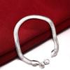 Bracelet Jewelry Silver Bracelet Jewelry 6Mm 20Cm Snake Bone Flat Male Soft Chain Bracelet view 4