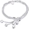 Bracelet Jewelry Silver Bracelets Elegant Multilayer Love Heart Tassel Pendant Chain Bracelet For Women view 1