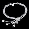 Bracelet Jewelry Silver Bracelets Elegant Multilayer Love Heart Tassel Pendant Chain Bracelet For Women view 2