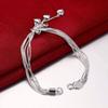 Bracelet Jewelry Silver Bracelets Elegant Multilayer Love Heart Tassel Pendant Chain Bracelet For Women view 4