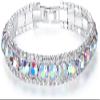 Bracelet Jewelry 925 Silver Bracelets Full Zircon Charm Bangles Bracelets Sapphire Blue Emerald Green For Women Wedding Engagement 18Cm view 3