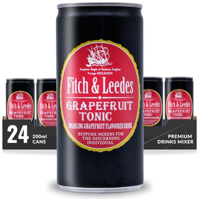 Fitch & Leedes Grapefruit Tonic  24 x 200ml Mixer for Spirits & London Dry