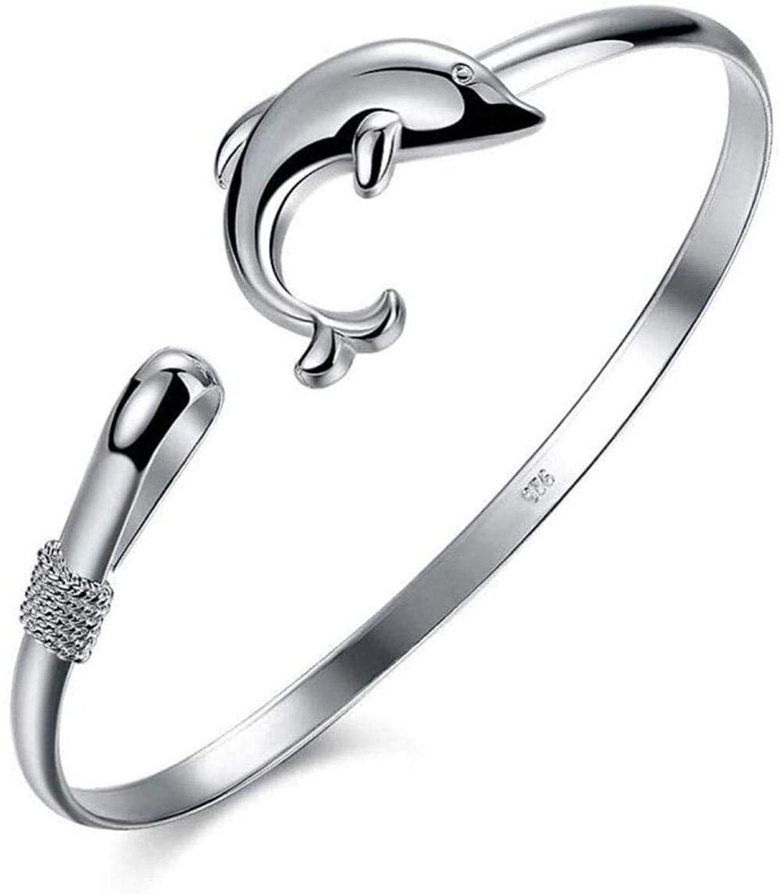 Bracelet Jewelry 925 Silver Sparkling Strand Bracelet Women Link Tennis Bracelet Jewelry Dolphin Bracelet Classic Animal Silver Bracelet