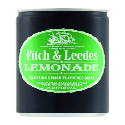 Fitch & Leedes Lemonade Mixer for Spirits & Cocktails (24 x 200ml) Ideal for Whiskey, Rum, London Dry Gin, Vodka, and Spiced Rum, Adding a Subtle and Sophisticated Lemon Zing