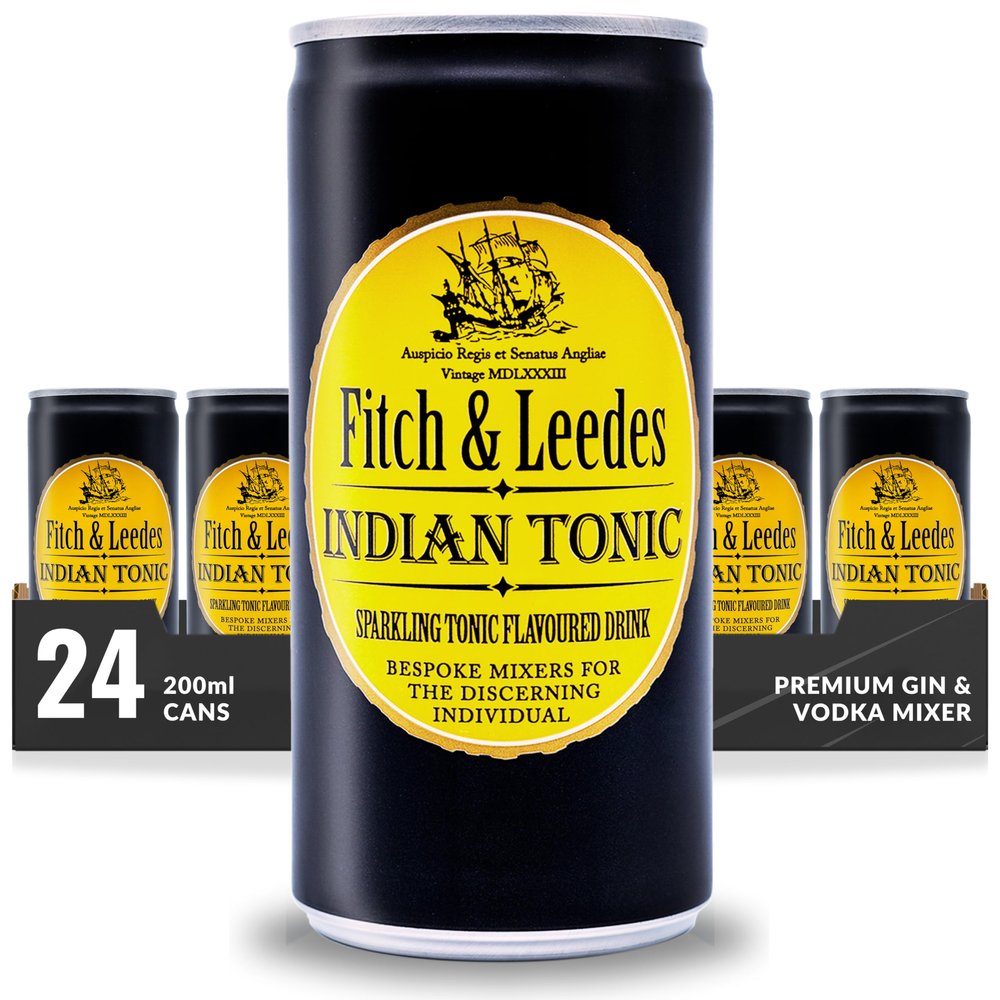 Fitch & Leedes Indian Tonic  24 x 200ml Mixer for Citrus & Botanical Gins