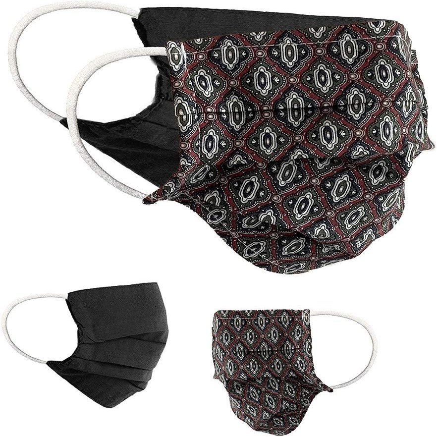 Community Masks 2-pack Set Unisex Makeshift Mask Reversible Mouth Protection Mask Mouth and Nose Protection Reversible Mask With Print Cotton Bci Washable