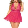 GMDNS Sexy Lingerie for Women Sexy Lencera Mujer De Talla Grande De Espalda Abierta De Encaje De Lencera Babydoll Ropa De Dormir-02_XXXL view 1