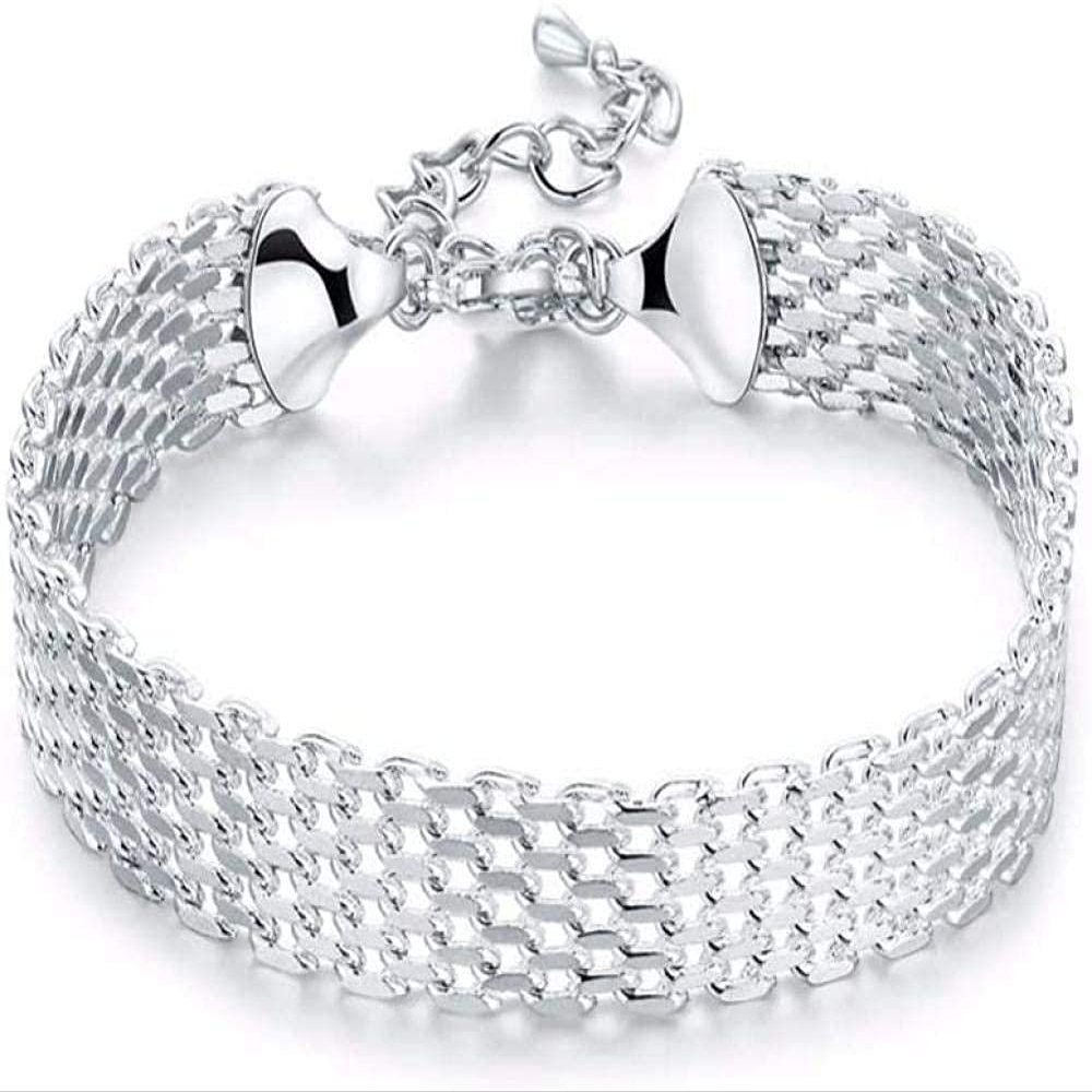 Bracelet Jewelry Bracelet Women S Bracelet Silver Soft Watchband Charm Bracelet & Bangles Fine Jewelry