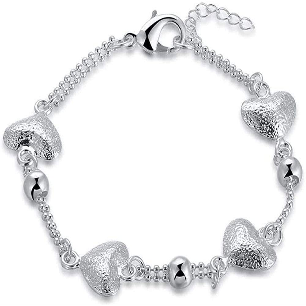 Bracelet Jewelry Tassels Heart Silver Bracelet Wedding Gift Chain Link Bracelets Jewelry