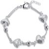 Bracelet Jewelry Tassels Heart Silver Bracelet Wedding Gift Chain Link Bracelets Jewelry view 1