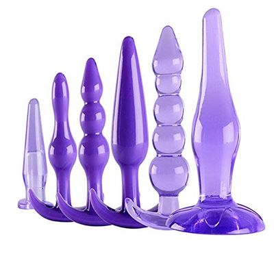 6 Different Sizes of Purple Silicone Items Suitable for Couples B089GQ64Z1
