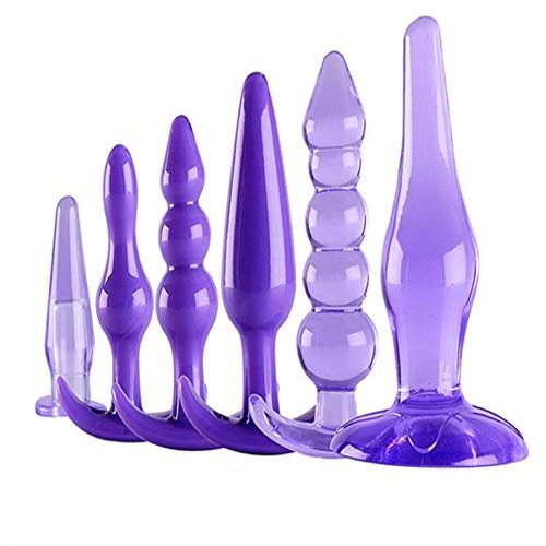 6 Different Sizes of Purple Silicone Items Suitable for Couples B089GQ64Z1