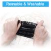 3 Pack Face Covering, Unisex Black Dust Cotton, Washable, Reusable Cotton Fabric USA in Stock view 3