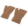 1 Pair Womens Mens Fingerless Compression Gloves Hand Wrist Support Joint Pain Relief/Enhance Circulation - S M L XL - Black/Skin Color view 2
