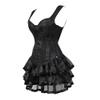 Babydolls Sexy Lingerie Sexy Steampunk Corsets and Bustiers Top Lace Up Zipper Side with Skirt Retro Vest Gothic Overbust Corset Dress-at_M view 2