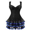 Girl Lingerie Sets Erotic Nightgown Sexy Steampunk Corsets and Bustiers Top Lace Up Zipper Side with Skirt Retro Vest Gothic Overbust Corset Dress-B_5XL view 1