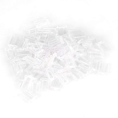 3 Types 100pcs New Clear Plastic Compression Sleeves for Rimless Glasses Fixing Accessories Tools(1.4 * 0.8 * 7.0mm)