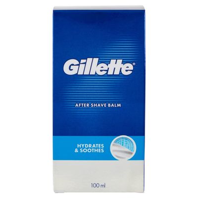 Gillette Aftershave Balm 3-in-1 Moisturises and Soothes Skin with SPF +15 100ml