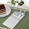 [100 Pack] Disposable Bathroom Napkins, Single-Use Guest Towels, Soft and Absorbent Linen-Feel Paper Hand Towels for Kitchen, Parties, Weddings, Dinners or Events, Silver view 4