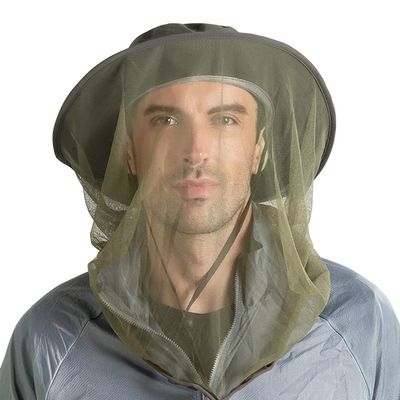 Beekeeping Cowboy Hat With Outdoor Mosquito Head Net - UV Proof Insect Net Veil Face Cover for Bug Fly Bee Gnats Protection - Fishing Hiking Gardening Honey Gathering Bucket Hat Green