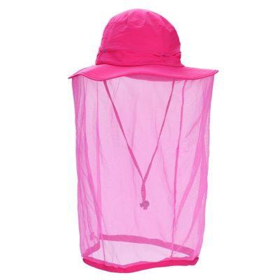 Beekeeping Cowboy Hat Outdoor Mosquito Head Net Hat Jungle Face Cover Bucket Hat UV Proof Insect Net Veil Hat for Bug Fly Mosquito Bee Gnats for Fishing Hiking Gardening and Honey Gathering Red