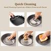 7 Pieces Cast Iron Cleaner Set Include Stainless Steel Chainmail Scrubber with Bamboo Dish Scrub Brush Hot Handle Holder 2 Pan Grill Scrapers Kitchen Towel Wall Hook view 4