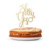 Double Sided Gold Glitter She Said Yes Cake Topper, Engagement Party Decoration, Wedding Anniversary decor! view 1