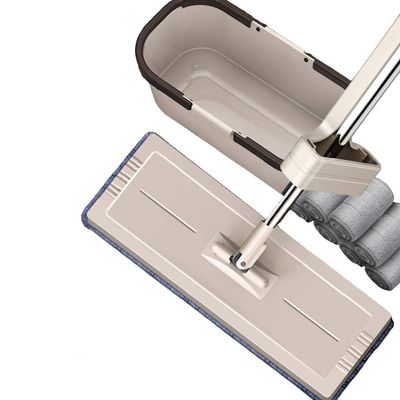 HUOQILIN Easy Self-wringing Flipping Flat Mop, Double Sided Lazy Mop For Laminate, Tile, Hardwood Floor, Wet And Dry Mopping In 7 Sides,B