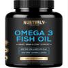 Omega 3 Fish Oil 2000mg, 800mg EPA and 600mg DHA - Enteric Coated and Burpless - Supports Brain, and Heart - Burpless, Non-GMO, 3rd Party Lab Tested and NSF Certified - 120 Softgels view 1