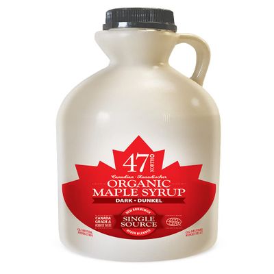 47 North Single Source Organic Canadian Maple Syrup, Grade A Dark Robust 1l
